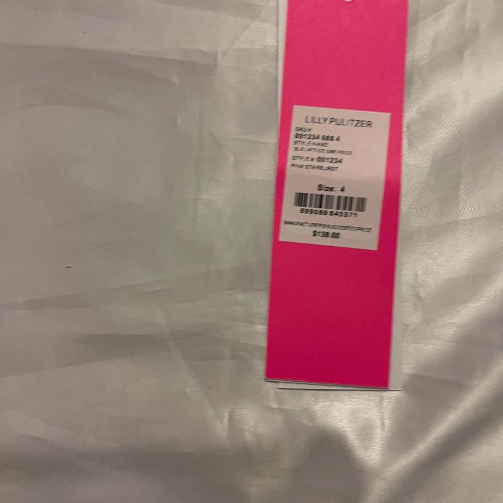 Lilly Pulitzer Isle Lattice 1Piece Pink Sz 0-2-4 - Picture 9 of 10
